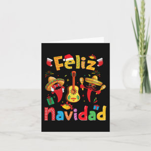 Navidad Mexicaanse Fiesta Hot Pepper Gitaar Xmas O Kaart