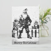 Navidad Punk (Santa gris). Kaart (Staand voorkant)