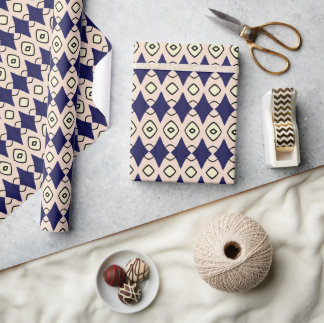 navie blauwe patroon cadeaupapier
