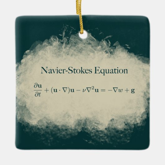 Navier Stokes Equation Wiskunde & Science Ornament (Voorkant)