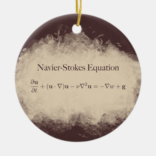 Navier Stokes Equation Wiskunde & Science Ornament (Voorkant)