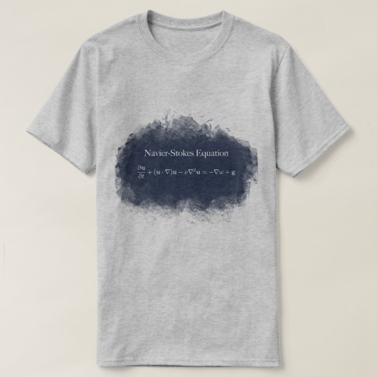 Navier Stokes Equation Wiskunde & Science T-Shirt (Design voorkant)