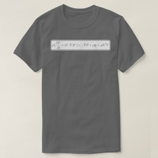 Navier Stokes Equations Science Math Mathematician T-shirt (Design voorkant)