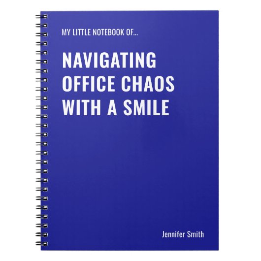 Navigating Office Chaos Funny Quote Notitieboek (Voorkant)