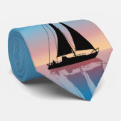 Navigation à la cravate de silhouette de coucher (Roulé)