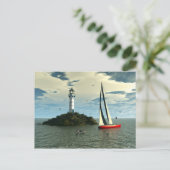 Navigation avec la carte postale de dauphins (Debout devant)