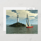 Navigation avec la carte postale de dauphins (Devant / Derrière)