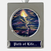 Navigation Path: Life Verzilverd Banner Ornament (Voorkant)