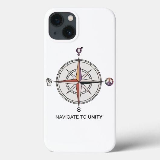 Navigeer naar de Unity Compass iPhone-draagtas Case-Mate iPhone Case (Achterkant)