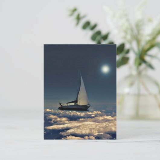 Navigeren door Trough Clouds Dreamweaver Collage Briefkaart (Staand voorkant)