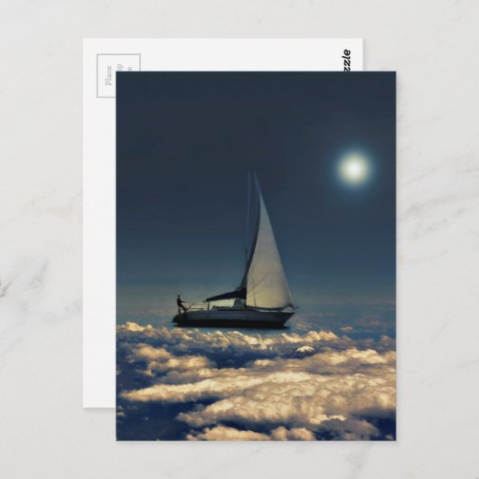 Navigeren door Trough Clouds Dreamweaver Collage Briefkaart (Voorkant / Achterkant)