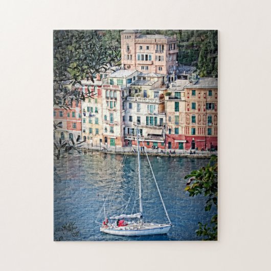 Naviguant à Portofino, puzzle de l'Italie (Vertical)