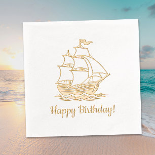 Navire à voile en bois Galleon Mer Anniversaire