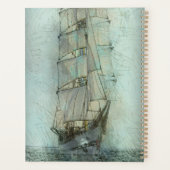 Navire classique nautique (bleu) (Dos)