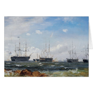 Navire de guerre au départ de Göteborg 1861