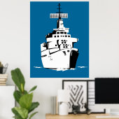 navire de guerre naval de la marine avec affiche d (Bureau à domicile)