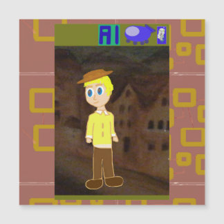 Navire en ville Carte magnétique