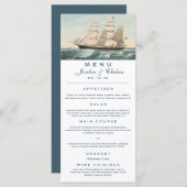 Navire Nautique Clipper | Menu de mariage (Devant / Derrière)