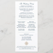 Navire Nautique Clipper | Programme de mariage (Dos)