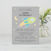 Navire spatial Rocket Galaxy Grey Invitations (Debout devant)