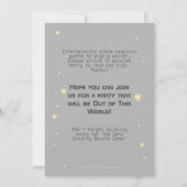 Navire spatial Rocket Galaxy Grey Invitations (Dos)