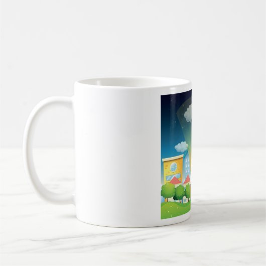 Navire Spatiale Dans La Mug Ville (Gauche)