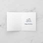 Navire vintage Anniversaire drôle pour Lui Carte (Intérieur)