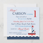 Navires Ahoy Invitation d'anniversaire 1 (Dos)