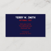 Navires Carte de visite à roues (Dos)