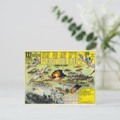 Navires de combat vintages et carte postale (Debout devant)