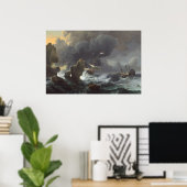 Navires en détresse - L. Backhuysen Poster d'art (Bureau à domicile)