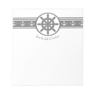 Navires gris Roue Bloc-notes personnalisé