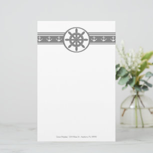 Navires gris Roue Papeterie personnalisée