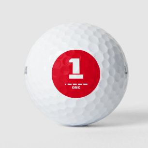 NAVO Numeriek 1-One in morsecode Golfballen