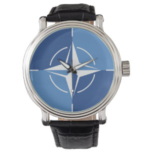 NAVO ONAT-vlagsymbool Noord-Atlantisch Verdrag Org Horloge