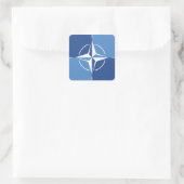 NAVO ONAT-vlagsymbool Noord-Atlantisch Verdrag Org Vierkante Sticker (Tas)
