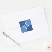 NAVO ONAT-vlagsymbool Noord-Atlantisch Verdrag Org Vierkante Sticker (Envelop)