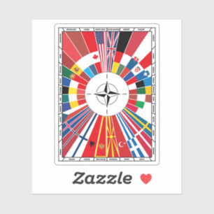 NAVO-Vlag Atlantisch Verdrag Sticker