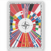 NAVO-Vlag Atlantisch Verdrag Sticker (Voorkant)