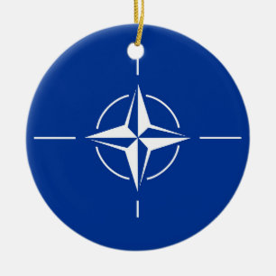 NAVO vlag Noord-Atlantische Verdragsorganisatie Al Keramisch Ornament