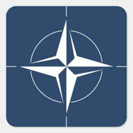 NAVO-vlag Vierkante Sticker