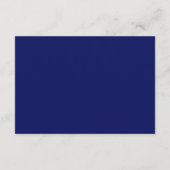 Navy 3 Initiaal Vine Script Monogram DIY BG Informatiekaartje (Achterkant)