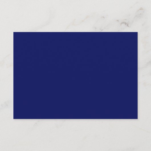 Navy 3 Initiaal Vine Script Monogram DIY BG Informatiekaartje (Achterkant)