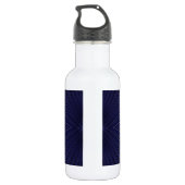 Navy Abstract Pattern Waterfles (Achterkant)