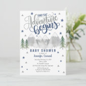 Navy Adventure Baby shower Invitation Boy Baby Kaart (Staand voorkant)