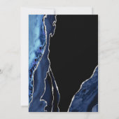 Navy Agaat Silver Black Surprise 70e verjaardag Kaart (Achterkant)