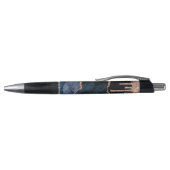 Navy Agate Roos Gold Glitter Drip Pen (Bovenkant)