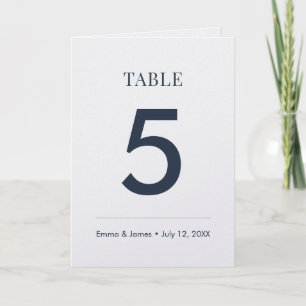 Navy Ampersand   Numéro de Table (Plié)