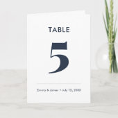 Navy Ampersand | Numéro de Table (Plié) (Devant)