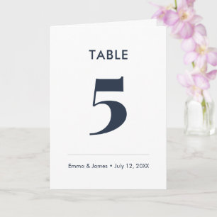 Navy Ampersand   Numéro de Table (Plié)